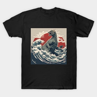 japanese style art godzilla T-Shirt